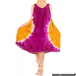 Women's Summer Casual Sleeveless Loose Swing T-Shirt Beach Sundress Rayon Tie Dye E Pink_v15 B078KWLXDK